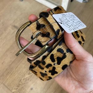 New Free People leopard print belt